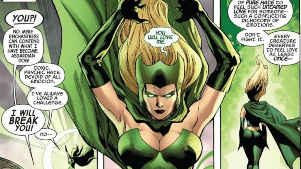 10 Worst Female Superhero Costumes in Marvel Comics - Amora (The Enchantress)